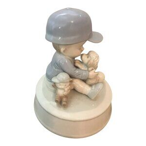 Vintage Otagiri, The Doggie In The Window, Wind up Music Box Figurine